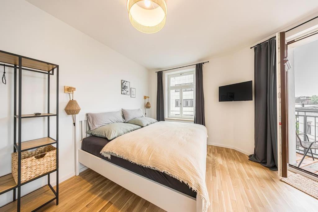 Stylisches Zentrales City-Apartment Mit 2 Balkonen Leipzig Extérieur photo