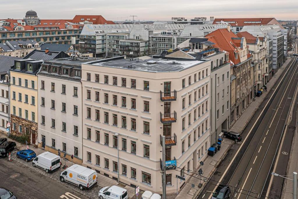 Stylisches Zentrales City-Apartment Mit 2 Balkonen Leipzig Extérieur photo